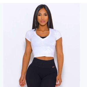 BOMBSHELL COMPLIMENT WHITE TEE XS
